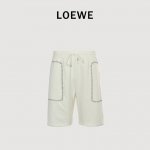 loewe 罗意威 人字曲线刺绣 短裤 面料采用380G纯棉毛圈面料 订染颜色后整蚀毛处理 对照原版做丝滑超柔处理 布面肌理股线清晰明显 垂感一级棒 做工精致都