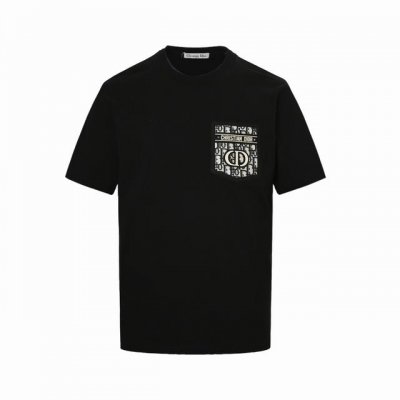 Dior 迪奥 25Ss 老花口袋压胶短袖 短袖T恤定制260克同缸染面料 手感非常舒服，胸前装饰迪奥Logo标识，做工程序及其繁琐复杂，采用水溶朴，水溶线，先