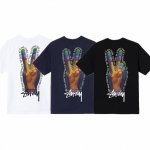 上新款号 S014 stussy 斯图西 字母印花圆领套头短袖T恤 原版打造 细节高控 -面料精选230G纯棉面料 手感柔软舒适 吸汗透气. -百搭款 原单品质