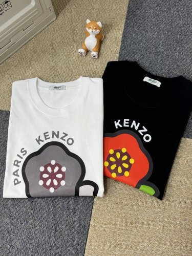 kenzo 高田贤三 25Ss 经典小红花印花情侣短袖T恤 小红书热门爆款，明星网红同款穿搭，男女日常通勤穿搭必备单品！ 高品质260克高克重双纱面料，亲肤透气