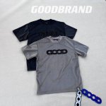 顶级原厂品质Goodbrand 25S S新品 Good闪耀珠片绣花 高级丝绒喷绘字母Logo印花 破碎感珠片丝绒短袖Tee 周柯宇同款 情侣圆领宽松短袖T恤