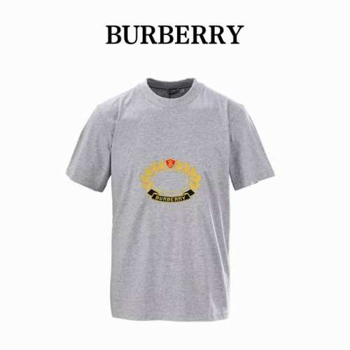 本地自取160 burberry巴宝莉Bbr 橡叶徽标刺绣短袖T恤 订织定染精梳紧密32支棉盖棉210克面料，八万针刺绣进口徽标，进口机绣花4个颜色绣花线，还原