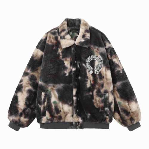 A003款 尺码：M L XL 克罗心秋冬新款兔貂扎染渐变色皮绣梵文十字架外套，1：1订制五金辅料，三标包装齐全