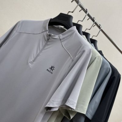 Kailas 凯乐石25春夏新品！男士全天候户外运动健身跑步徒步爬山半拉链速干凉感短袖T恤！掌柜力荐！线上线下同步！客供速干镂空面料！手感细腻顺滑清爽透气！高弹
