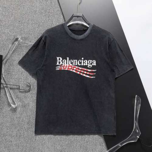 巴黎世家 新款洗水T恤.男士圆领经典Logo短袖T- Shirt 采用进口客供定制面料 高端的品质 尽显奢华。88671尺码：M-3Xl