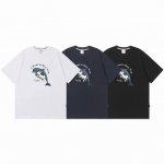 k014# Waikei韩国潮牌 马尔济斯犬海豚图案短袖T恤 0码是修身款 1码2码是常规款 采用230克双纱柔棉 手感厚实舒适 高品质 原版定制面料 原厂品质