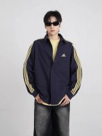 120 Adidas阿迪达斯2025春夏季个性三杠衬衫 抖音网红款 Ins 小红书推荐 减龄神器 基础款衬衫必备 胸口经典基础字母印花 简单大方 上身炒鸡好看