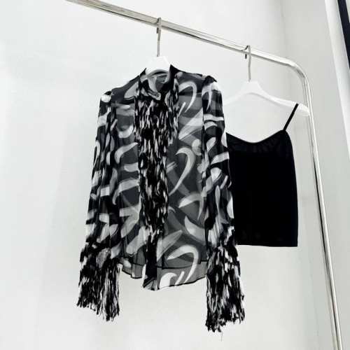 款号：#2308 面料:100%Silk 尺寸：36 38 40 42 胸围 袖长 长 Bust Sle Long 0 92 68 60 1 96 69 61