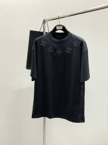 chrome Hearts 克罗心，2025夏季新品，专柜同步有售，原单狠货，时尚休闲圆领短袖T恤，采用进口原版面料，顶级刺绣工艺字母图案Logo，独特设计，专