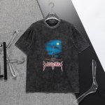 巴黎世家 官网新款洗水T恤.男士圆领经典Logo短袖T- Shirt 采用进口客供定制面料 高端的品质 尽显奢华。8888尺码：M-3Xl