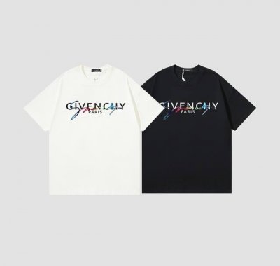 givenchy 纪梵希 夏季新款彩虹飘带字母印花短袖徽标休闲男女T恤 小红书 Ins 爆火 巧搭趣味图案 男女上身效果都超级Nice 采用精梳棉面料 上身柔软