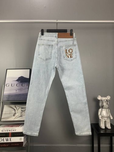 oc-485 Loewe 罗意威春夏欧洲专柜新款超A代购级别海外贸易公司订单货源，顶级原单高端男士定制时尚修身小直筒牛仔裤 颜色：图片色 尺码：M-Xxl 尺码