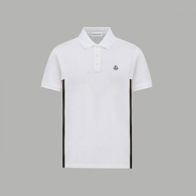顶级版本 区别通货 款式：Moncler 蒙口 撞色织带字母布标Logo 翻领polo衫短袖 原版面料 官方同款 春夏最新砖柜同步 经典的品牌Logo标识 采用