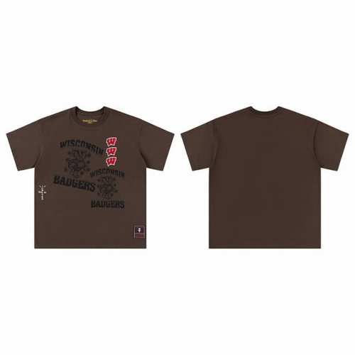 t8831 顶级品质 Travis Scott X Mitchell X Ness Wisconsin Badgers Seal 短袖 做工精美 走线流畅 原版