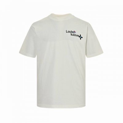 louis Vuitton 路易威登 24Ss 花朵字母刺绣短袖 原版1:1针织纯棉280克重面料 同色定制色织色染高密度螺纹 采用进口田岛高密度重工刺绣机绣花
