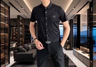 lv 路易威登2025春夏新款男士原单休闲短袖衬衫 官网同步发售 简洁时尚百搭 高端品质无缝切割包边 烫钻字母Logo设计 定制进口锦氨天丝棉面料 弹力大 不起