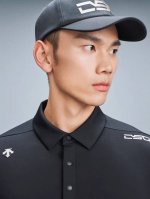 迪桑特Descente短袖polo衫冰丝速干专柜同款 韩国进口冰丝速干面料 超级舒适 面料采穿起来凉嗖嗖的，特别舒服。 轻柔、软弹、速干、透气、防晒、防臭 炫酷