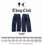 Th40 顶级版本辅料齐全Thug Club常青款经典款休闲牛仔裤男女同款 Tc这个牌子有着韩版 克罗心 称号 世界各路顶流纷纷上身，潮牌有着先锋视觉在时尚圈迅