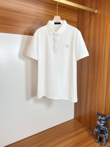prada 普拉达 2025年春夏新品上新 三标齐全 无痕轻奢翻领短袖polo衫 好货不用过多介绍 看细节 专柜码数：M-Xxxxl 175 140建议L，