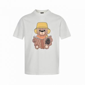 本地自取：160 fendi/芬迪 23Ss 毛线小熊印花短袖 定织纯棉面料 230G左右，不缩水不变形 舒适透气性好 高清数码印花 区别市场版本 经典百搭 三