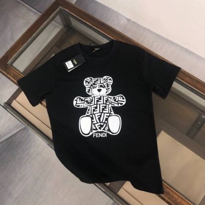 款号:F030 Fendi 芬迪 2025夏季新款圆领短袖T恤！ - 260G双纱纯棉顶级面料 手感柔软 百分百纯棉独家出货 定染硫化黑无尘处理面料 -面料：2