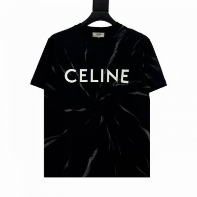 款号Y202 Celine 赛琳 Ss 扎染徽标印花短袖 客供精纺针织棉面料,轻柔舒适.高密度机织工艺让质感更垂坠,如棉絮般柔软紧致舒适.更加别致有型.轻薄透爽