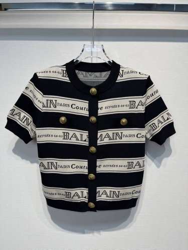 2025夏季新款 B家提花短袖开衫 可搭配半裙 Size: S- L