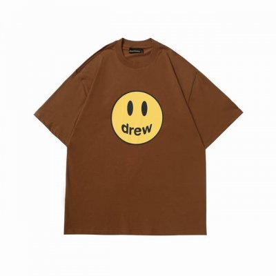 801Drew House笑脸T 22色 定织定染32支230克双纱棉面料 进口胶浆印花，领口纯棉螺纹定制，不易变形，可区别市场版本，开模定制新款吊牌 水洗标