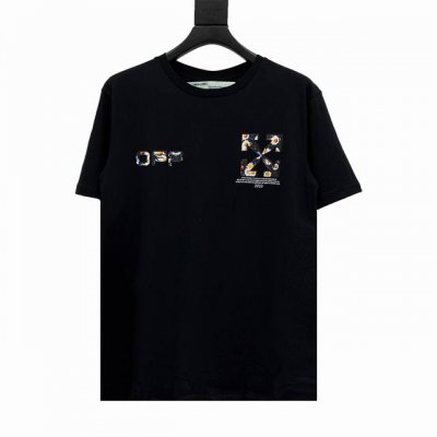 高版本Off-White 雏菊箭头印花圆领短袖T恤 男女同款 可以说后背的印花撑起整个排面 面料采用 G双纱纯棉面料 定织定染螺纹 细腻透气 克重和质感上身就能