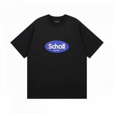 Balenciaga 巴黎世家2025 Ss 联名Scholl印花短袖T恤 本市场No.1的质量 真正天花板品质 全部原版开发注意细节图 避免被盗图商家混发 正