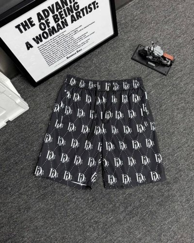 dior 迪奥 2025春夏季新款休闲高品质 速干裤梭织面料 沙滩裤，超高端品质3D数码印花工艺制作而成，原版复刻、整体提花最新字母联盟Logo图案设计，纤维面
