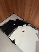 套装Prad*定位高温烫钻短袖短裤套装Sml