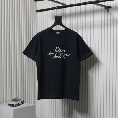 dior 迪奥 25Ss 手写Cd签名字母竹节棉短袖 -正确版本，面料正确，克重正确，颜色正确采用新疆长绒棉与进口匹马棉混纺，通过竹节纱工艺制造不规则粗细节，纱