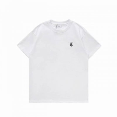 顶级复刻版本]品名：Burberry 巴宝莉 经典款刺绣B字母休闲圆领短袖T恤 款号：3309 尺码：S-Xl 颜色：黑色 白色 Burberry.巴宝莉 春夏