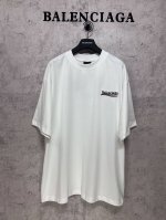 balenciaga巴黎世家顶级版本1:1官网品质 可乐字母刺绣Logo短袖圆领T恤 刺绣区分 田岛的机器就是牛 九万针的刺绣 细节满满 还原正品细节真的是用尽