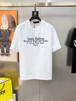 Lv 路易威登2025春夏新款原单男士圆领短袖T恤 专柜同步售卖 爆款高端品质 高版本 Os版型阔版 印胶印花字母Logo图案设计 定制进口双股100%纯棉面料