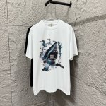 givench* Gvc*纪梵希2025春夏新款 鲨鱼图腾字母印花 定制双纱平纹纯棉面料 短袖T恤 男女同款 颜色 白色 黑色 尺码 S 90-130斤 M 1