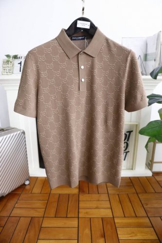 古驰 Gu*Ci. 2025夏季新品男士翻领短袖polo衫奢华品牌经典提花Logo设计 任何人都可以轻松驾驭 采用高档顶级伊力特面料 非常显档次懂货的必须入 版