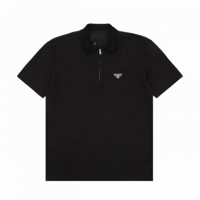 prada 普拉达 胸口口袋半拉链短袖polo衫短袖 尺码 Xs-L.