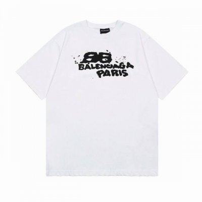 Balenciaga 巴黎世家2025 Ss 手绘涂鸦短袖T恤 本市场No.1的质量 真正天花板品质 全部原版开发注意细节图 避免被盗图商家混发 正确260G定