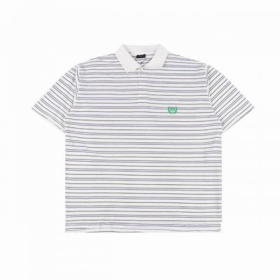 balenciaga 巴黎世家 双B麦穗刺绣条纹polo短袖 原版开模 棉质珠地面料 胸部饰以艺术作品刺绣 平翻领 刻字门襟纽扣 翻边短袖 全套辅料配备 纯棉质