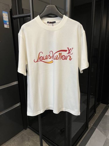 高版 Louis Vuitton 路易威登 25Ss 火焰Logo压胶短袖 白 重磅克重260G纯棉双纱面料 螺纹定织定染通肩拉条工艺增加衣物清洗寿命 触感舒适