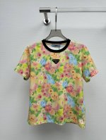 25夏季短袖T恤时尚休闲舒适印花短袖上衣三角定做两色Sml