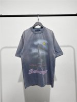 140 高版本，质量很好！原版包装，柜子最新领标！巴黎世家 Balenciaga男女同款夜景巴黎短袖T恤！此款尺码偏大，最小Xs穿到145斤左右！最大穿到220