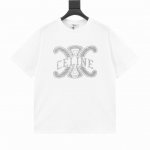 celine 赛琳23Ss 凯旋门复古印花短袖 原3,849购入 定织26S190G无尘纯棉平纹面料搭配1 2双纱螺纹 柔软度和重量感都有 胸口印花非扫描文件