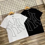 上新 福利款 独家定制版本Mlb Ny洋基队长胸前刺绣后背面大Logo斜背搂空情侣款短袖T恤 最火爆胸前小Logo刺绣 后背面最流行的搂空印花短袖T恤 最新最高