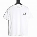 dior迪奥Cd 字母 贴布 刺绣 短袖T恤 原版7400太古汇购入，原版定制 G全棉布料，雾霾蓝，杏色定染，螺纹染色原版一致。图案设计重新演绎经典的标志。胸前