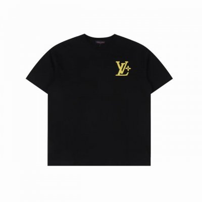 louis Vuitton 路易威登 简约Logo印花短袖T恤 材质:采用高版本280G双纱精梳棉 面料洗水 不缩水 手感软糯 上身舒服 工艺：采用进口颜料 前