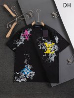 louis Vuitton 路易威登 1V 微宽版型S-Xl Lv 25Ss新品专柜同步上架 前后幅胸口字母发泡喷墨三叶草大Logo印花 圆领短袖T恤，男女同款