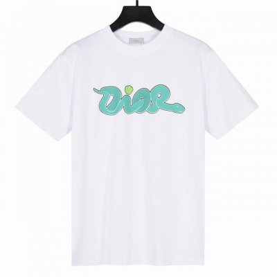 Dior X Kaws 迪奥联名系列2025蛇年限定灵蛇出动印花短袖T恤 面料采用260克重精梳棉，定制32支1*1螺纹，成衣两遍水洗处理，面料舒适亲肤无异感，